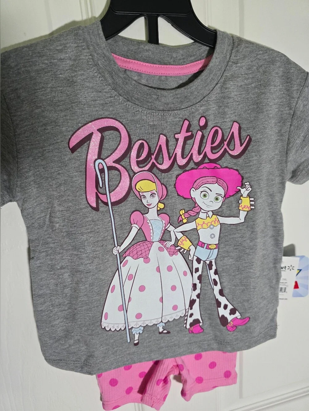NWT Disney Pixar Toy Story Girl 2 Piece Shorts Shirt Set 12M